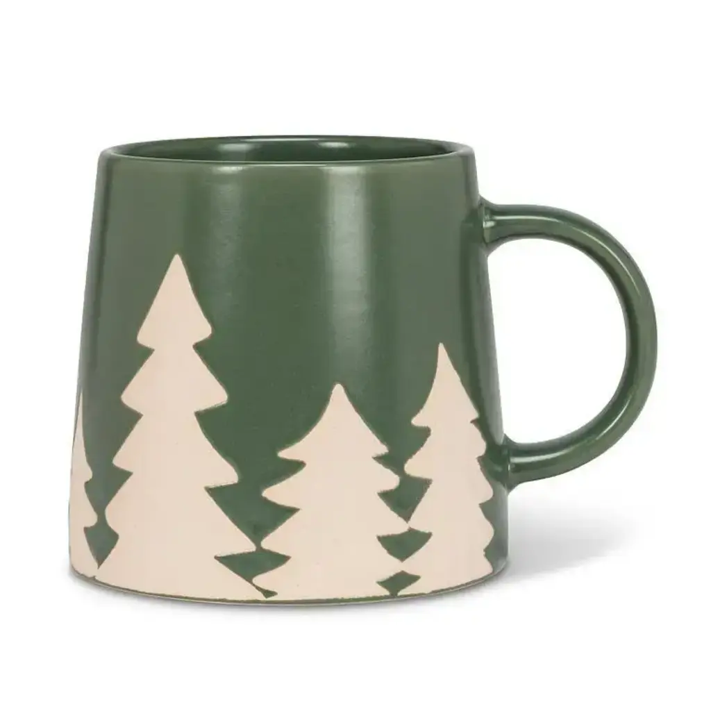 Abbott Wide Base Mug with Pine Trees