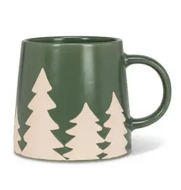 Abbott Wide Base Mug with Pine Trees