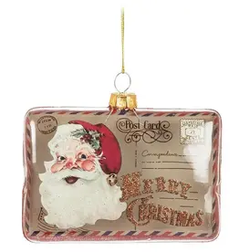 Abbott Ornament - Merry Christmas Postcard