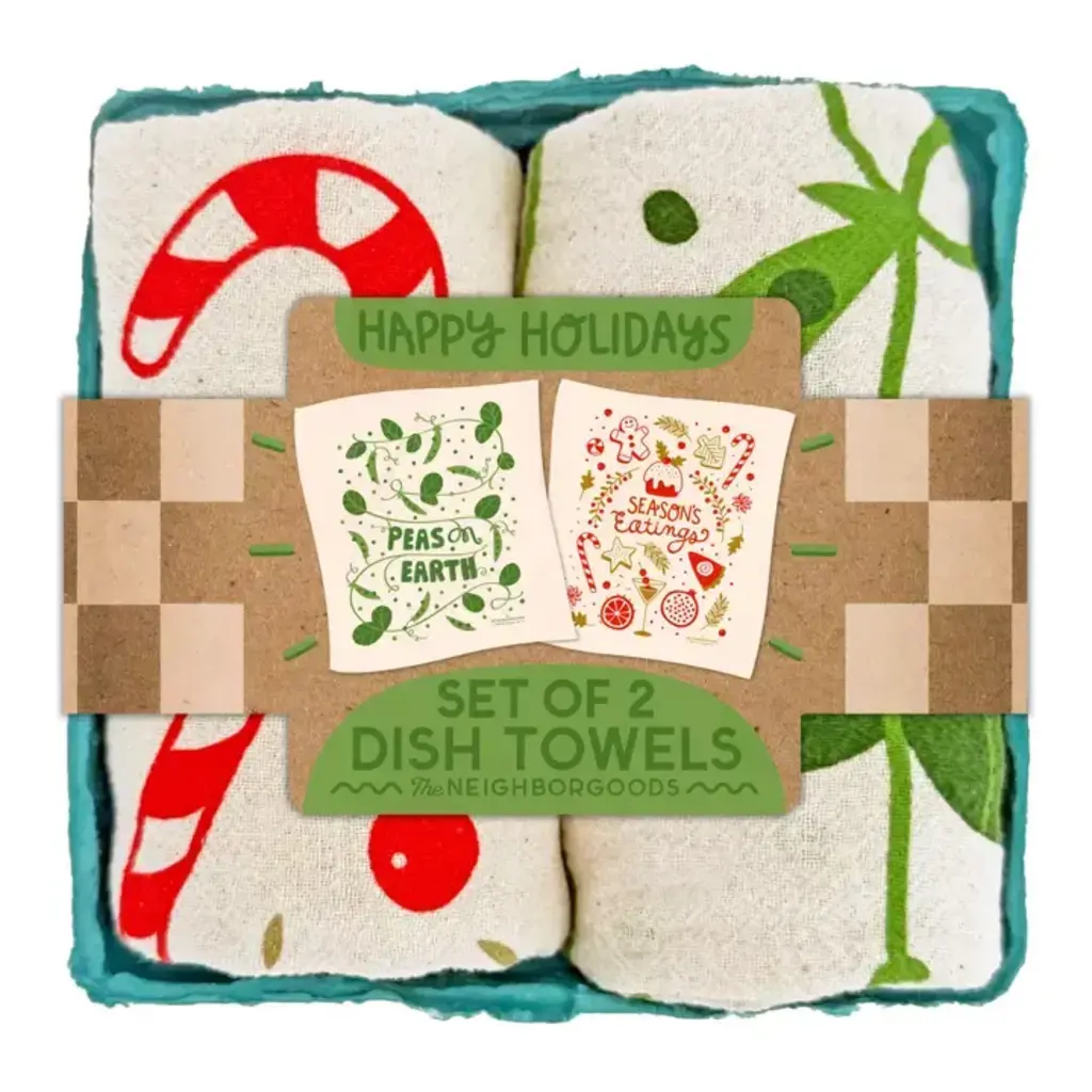 The Neighborgoods Happy Holidays - Tea Towel Set of 2
