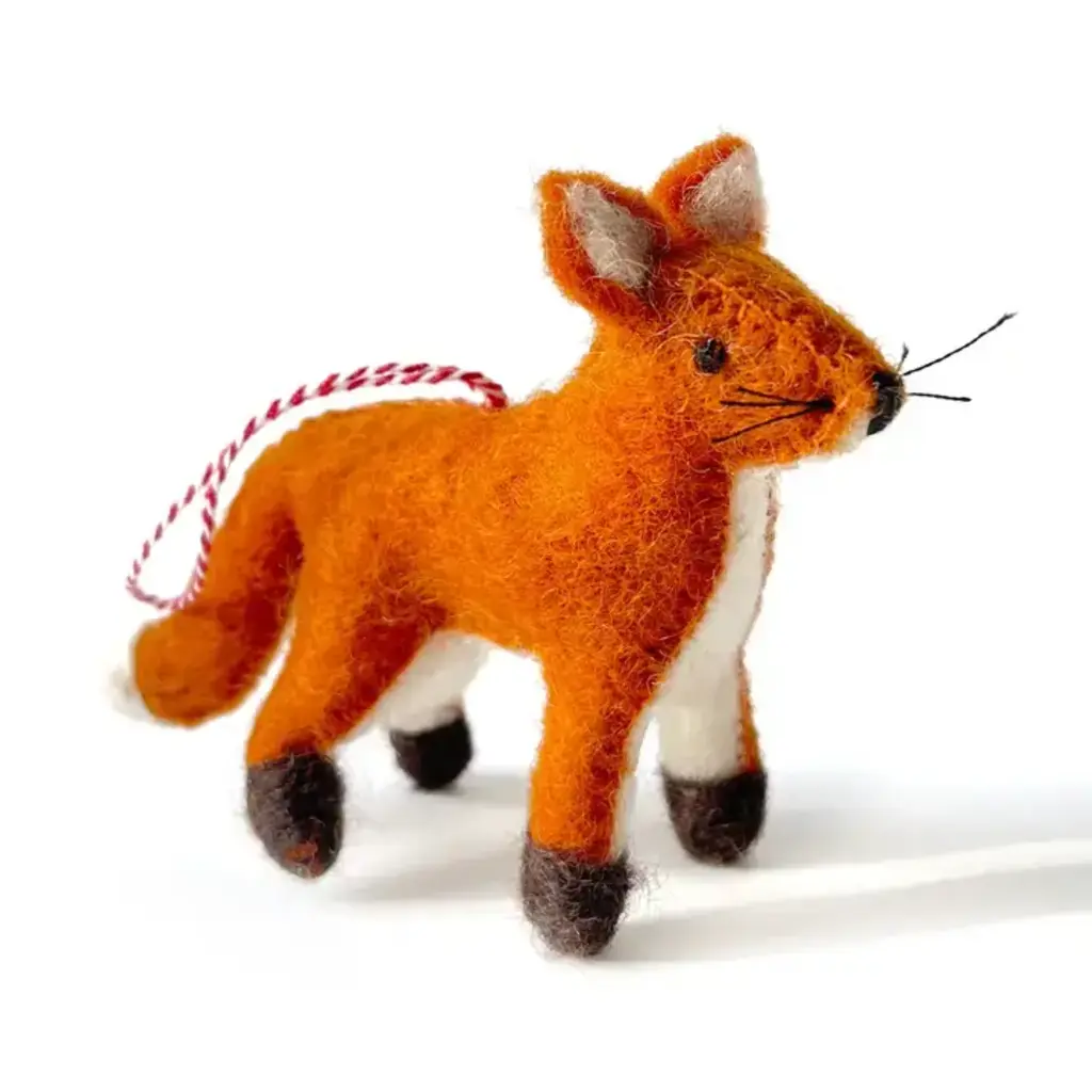 Ornaments 4 Orphans Fox - Felt Wool Christmas Ornament