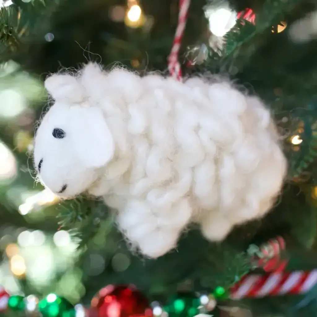 Ornaments 4 Orphans Sheep - Felt Wool Christmas Ornament
