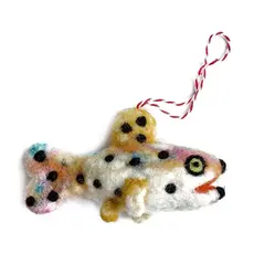 Ornaments 4 Orphans Trout - Felt Wool Christmas Ornament