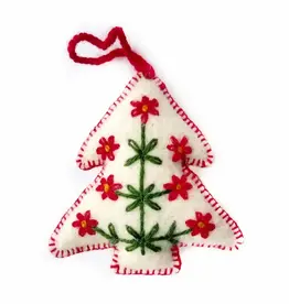 Ornaments 4 Orphans White Tree - Felt Wool Christmas Ornament