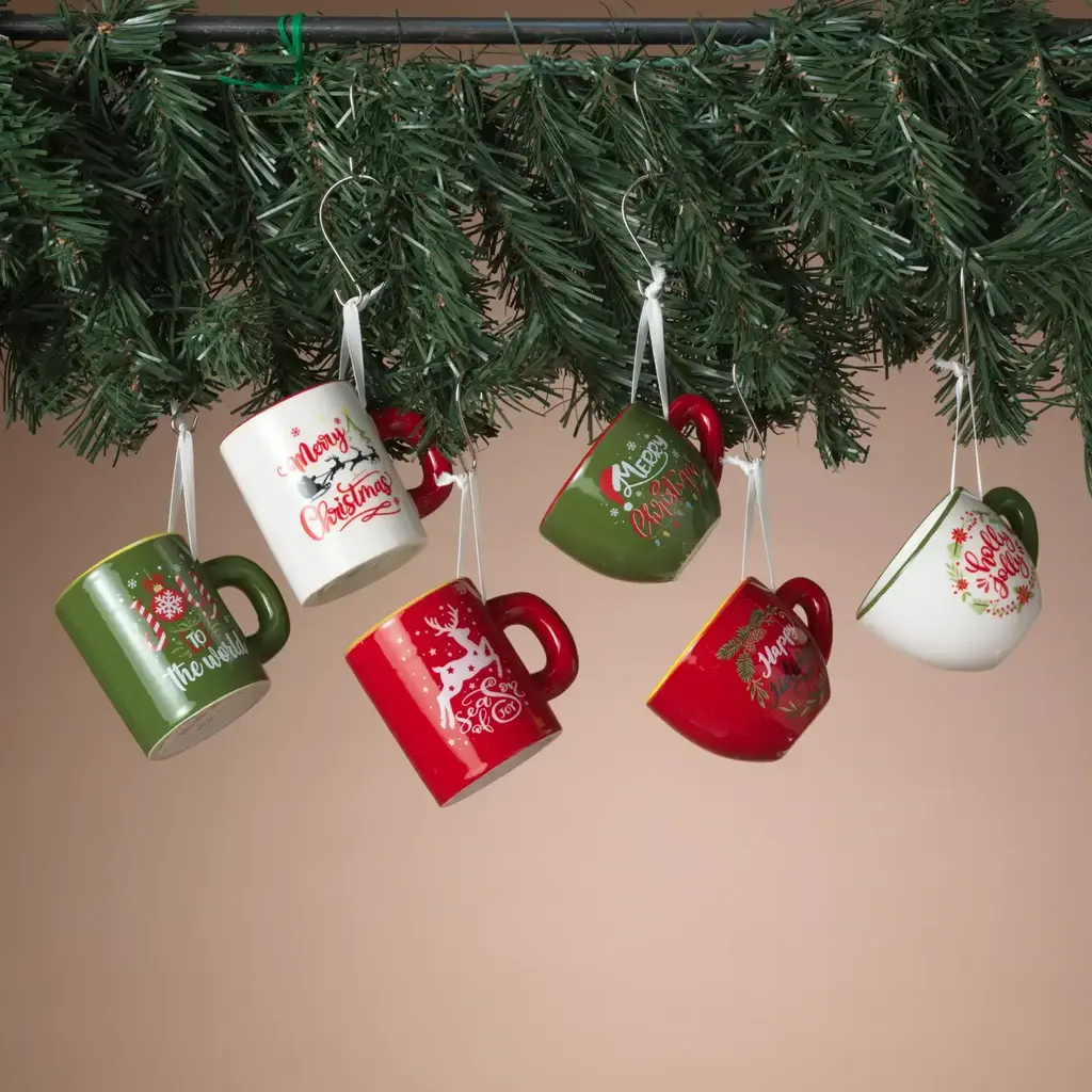 The Gerson Companies Ceramic Mug Holiday Ornament - Assorted