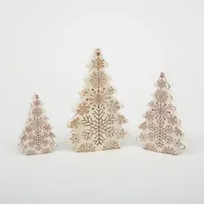 The Gerson Companies Wood Embossed Christmas Tree -