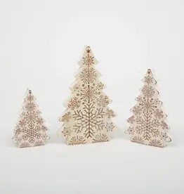 The Gerson Companies Wood Embossed Christmas Tree -