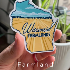 Kinden Shop Wisconsin & Dairy Agriculture Stickers- Farmlands