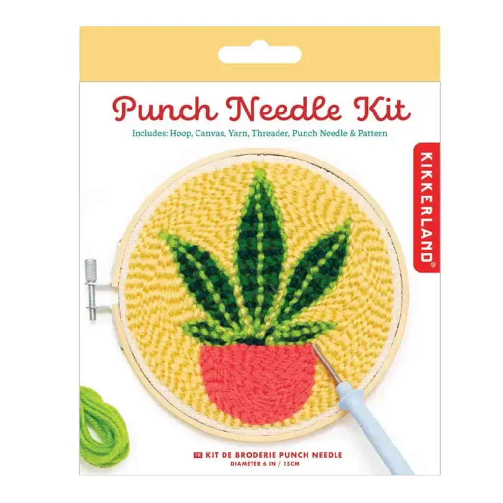 Kikkerland Plant Punch Needle Kit