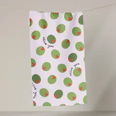Geometry (Faire) Bar Towel -  Olive You