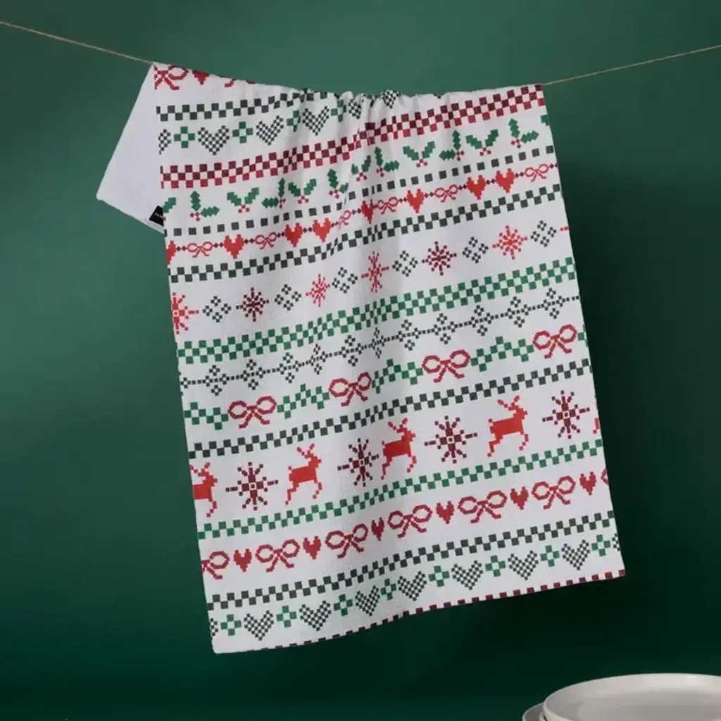 Geometry (Faire) Holiday Tea Towel -
