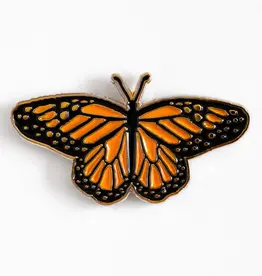 Union Made Monarch Butterfly Enamel Pin - Metallic Gold