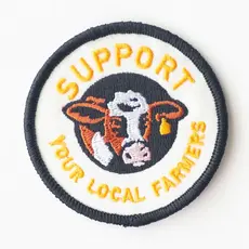 Union Made Support Your Local Farmers Embroidered Iron On Patch