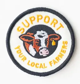 Union Made Support Your Local Farmers Embroidered Iron On Patch