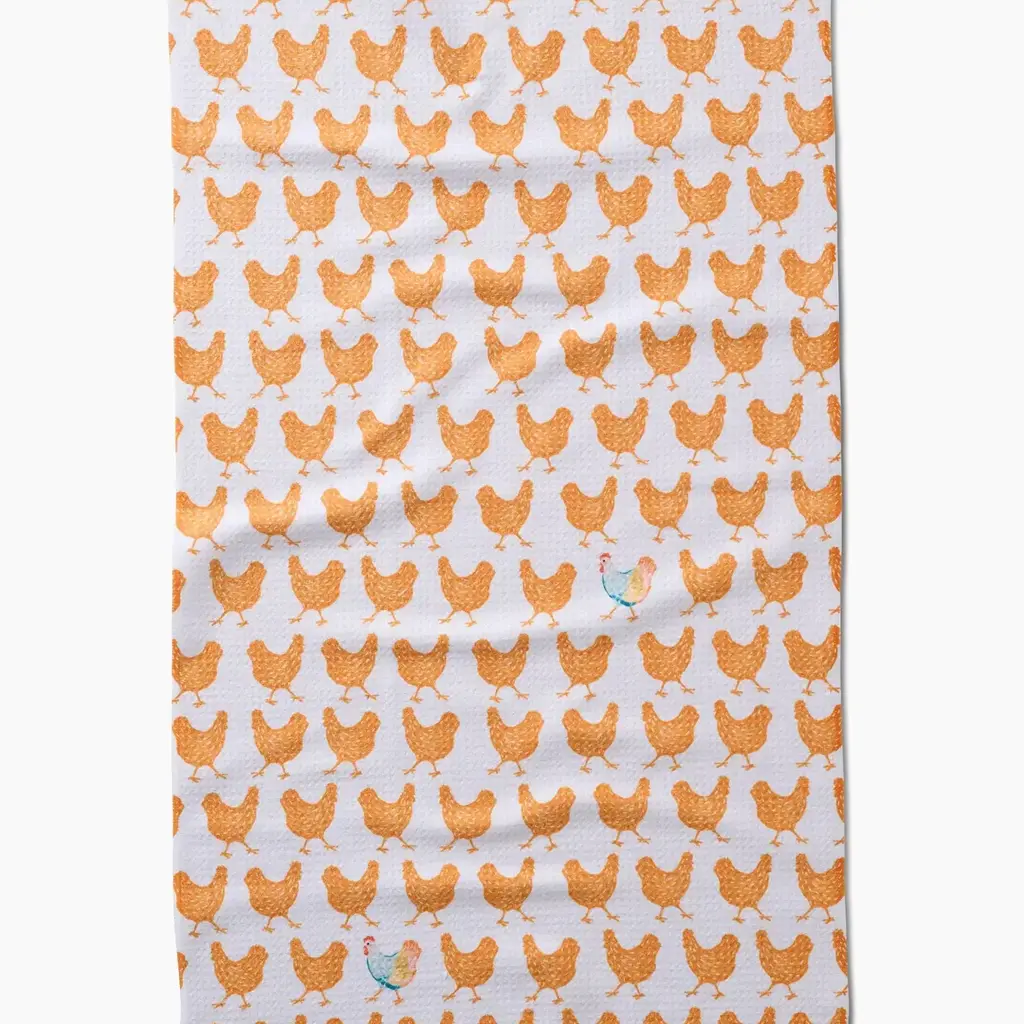 Geometry (Faire) Tea Towel -  Fun Spring Chicks