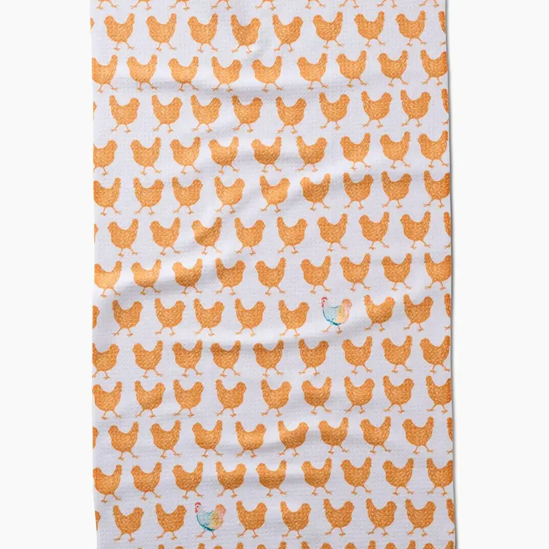 Geometry (Faire) Tea Towel -  Fun Spring Chicks