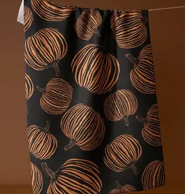 Geometry (Faire) Tea Towel -  Pumpkin Noir