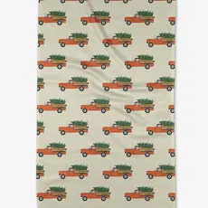 Geometry (Faire) Holiday Tea Towel -  Christmas Ride