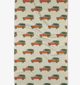 Geometry (Faire) Holiday Tea Towel -  Christmas Ride