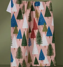 Geometry (Faire) Holiday Tea Towel -  Snowdrift Pines