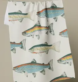 Geometry (Faire) Tea Towel -  Hooked On Fishing