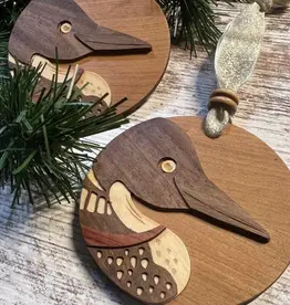 North Country Craft Layered Wood Loon Ornament