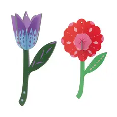 Studio Roof 3D Ornament - Folk Flowers