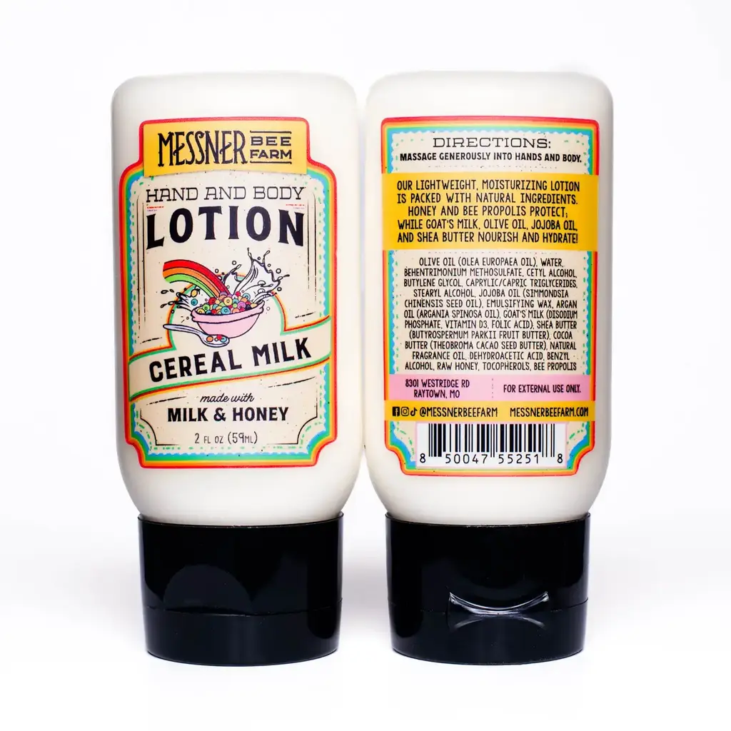 Messner Bee Farm 2oz. Cereal Milk - Milk and Honey Lotion