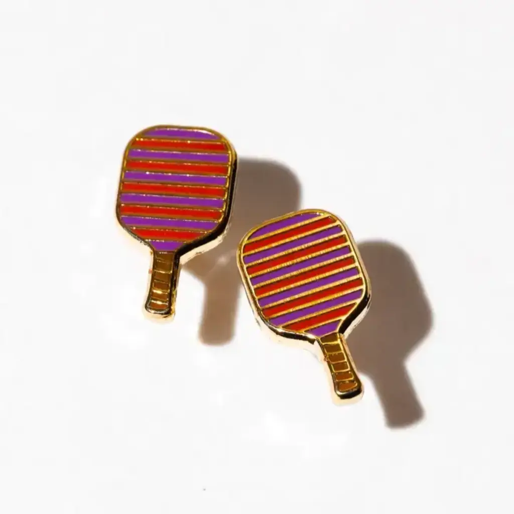Larissa Loden Enamel Stud Earring - Pickleball Warm