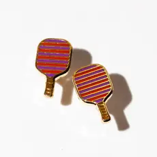 Larissa Loden Enamel Stud Earring - Pickleball Warm