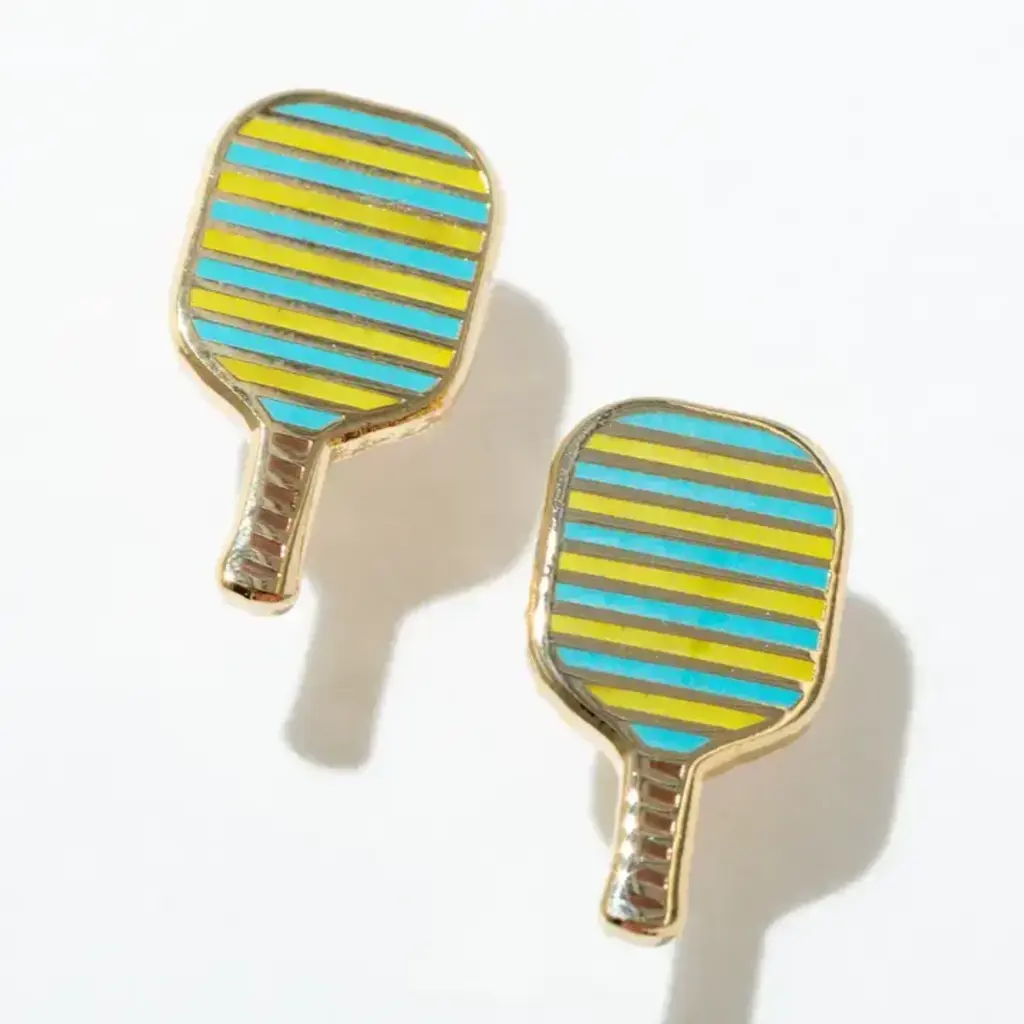 Larissa Loden Enamel Stud Earring - Pickleball Cool