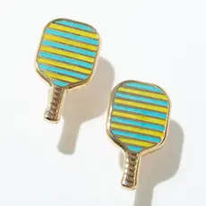 Larissa Loden Enamel Stud Earring - Pickleball Cool