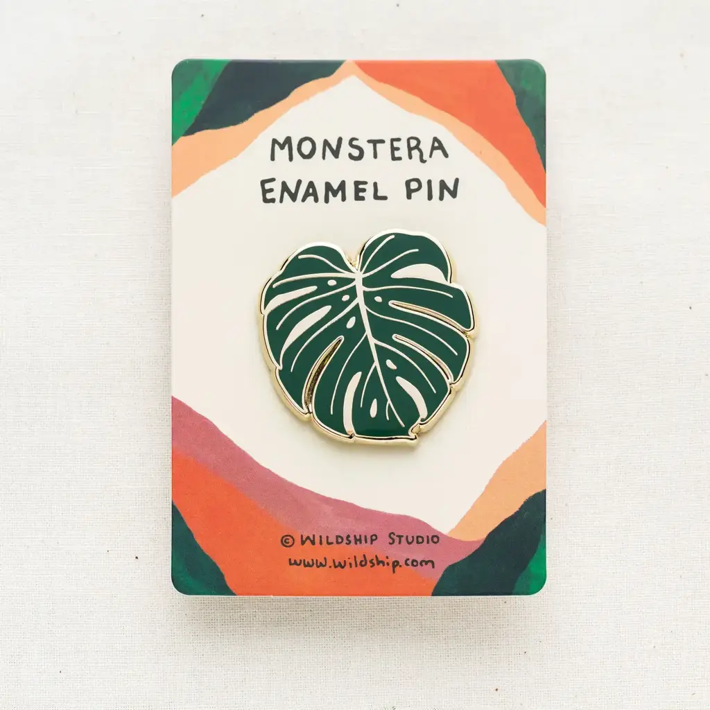 Wildship Studio Enamel Pin - Monstera