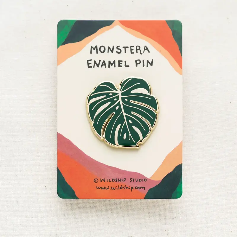Wildship Studio Enamel Pin - Monstera