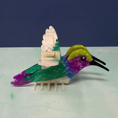 Rainbow Unicorn Birthday Surprise Hummingbird Hair Claw