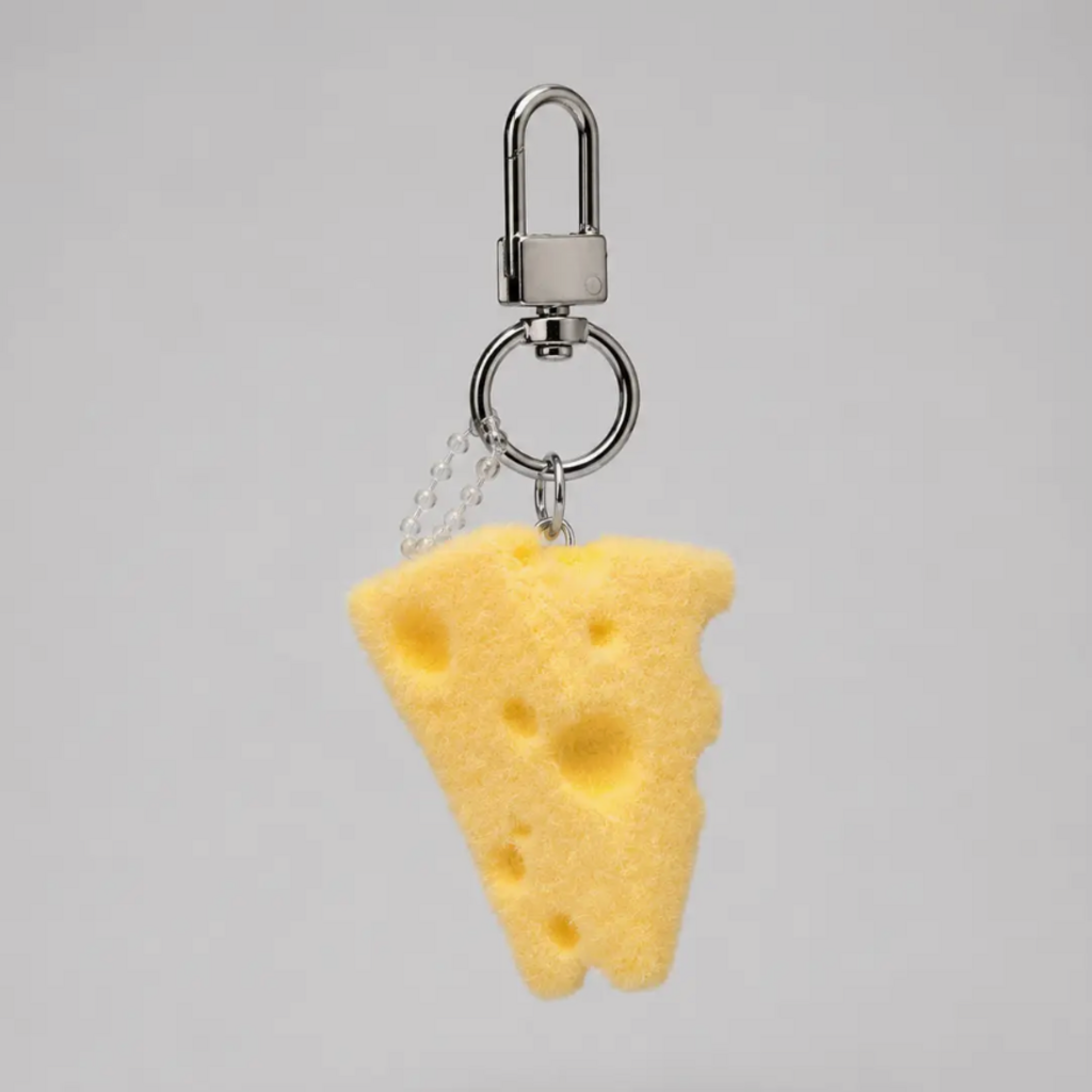 Rainbow Unicorn Birthday Surprise Cheese Flocked Keychain and Bag Charm