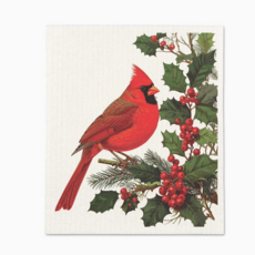 Abbott Dishcloth - Cardinal and Holly