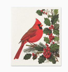 Abbott Dishcloth - Cardinal and Holly