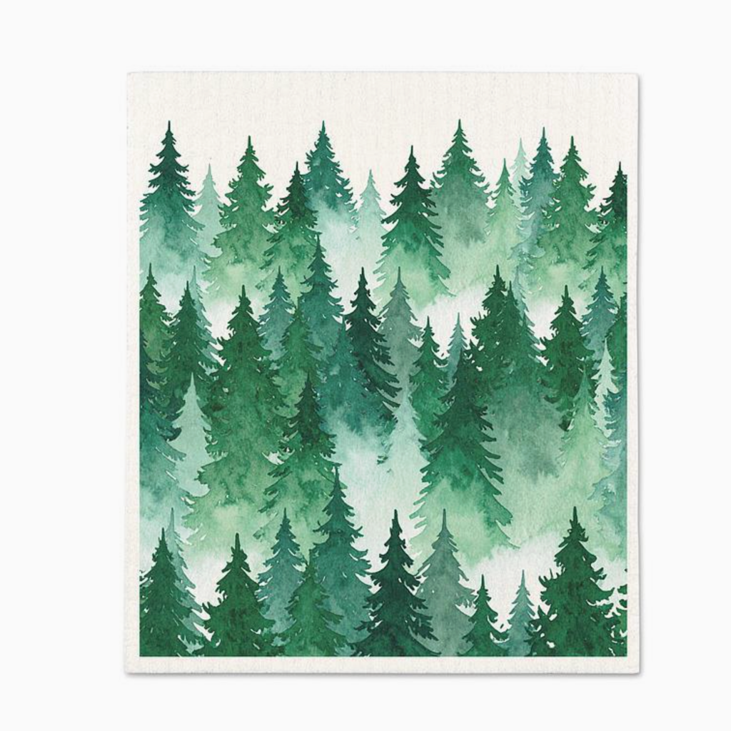 Abbott Dishcloth - Watercolour Pine Forest