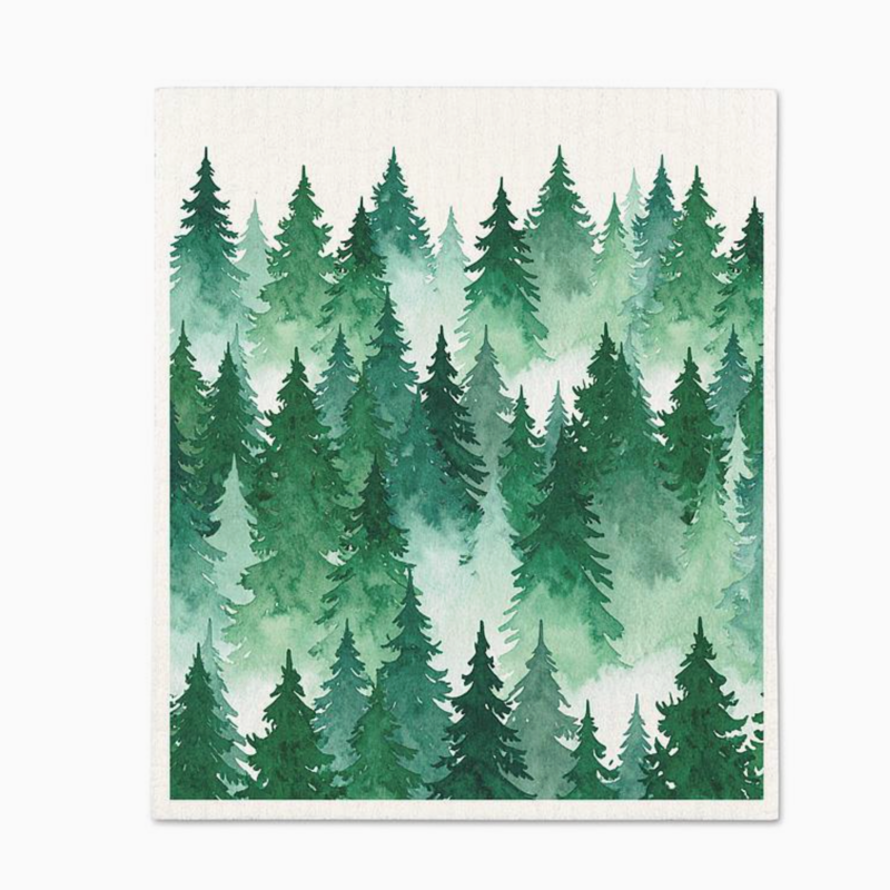 Abbott Dishcloth - Watercolour Pine Forest