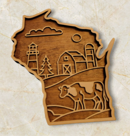 Ellie Joe Design Co. Wisconsin State Wall Art