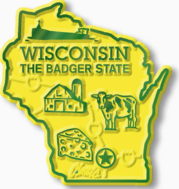 7 Star (Faire) Wisconsin - Wi Small State Magnet