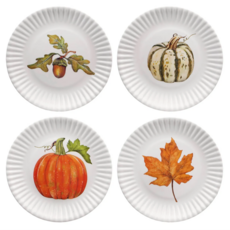 One Hundred 80 degrees Fall "Paper" Plates - Set of 4