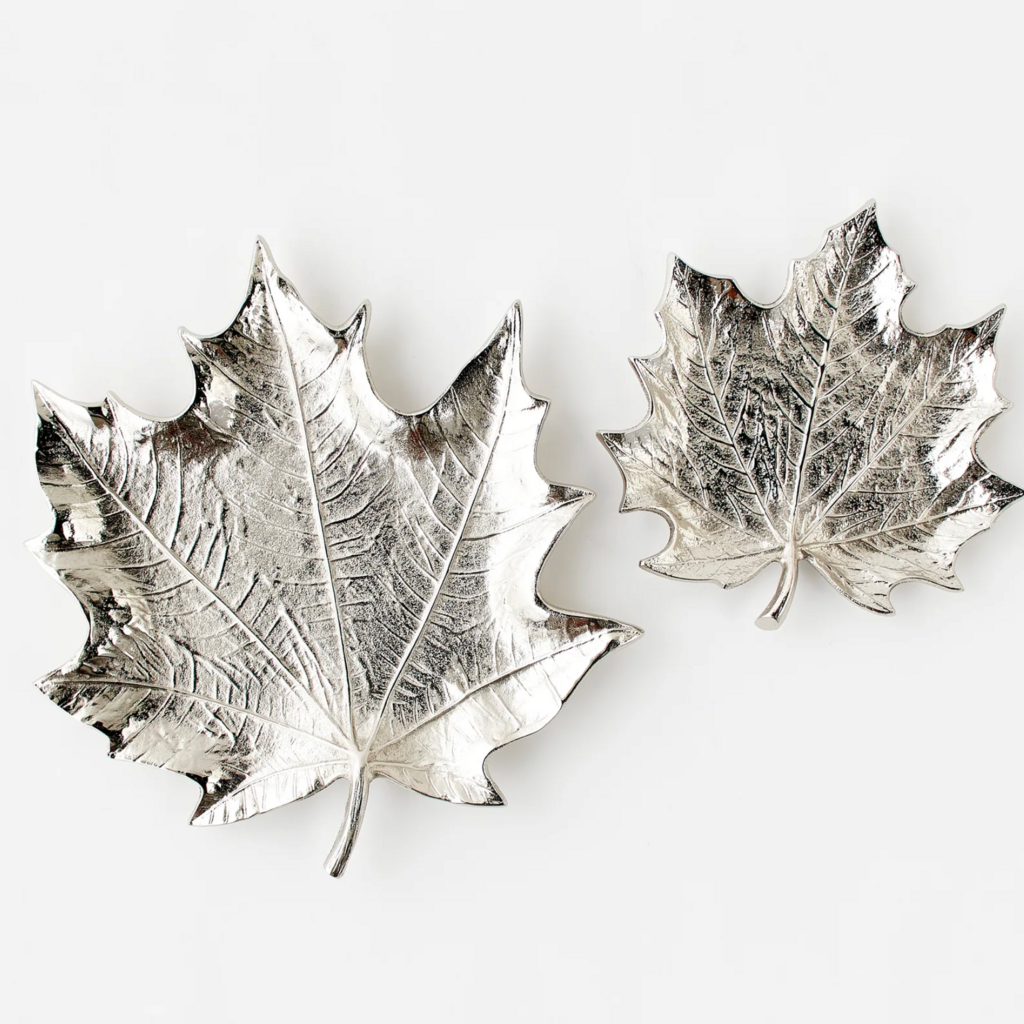 One Hundred 80 degrees Maple Leaf Tray - Set of 2