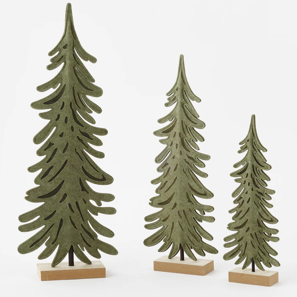 One Hundred 80 degrees Flat Tree - Set of 3