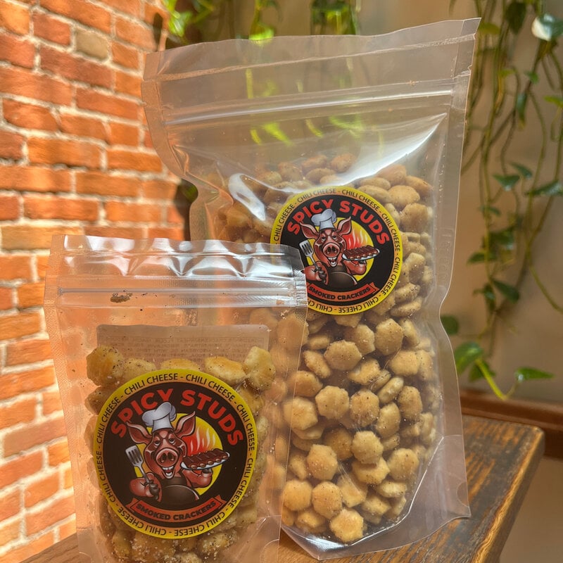 Spicy Studs Smoked Crackers - Chili Cheese