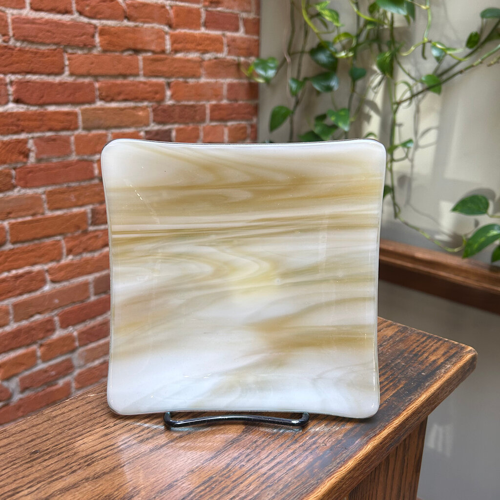Karen Clark Fused Glass Square Drop Dish