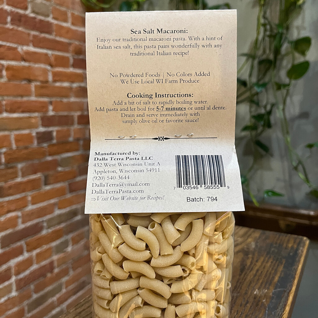Dalla Terra Pasta Sea Salt Macaroni
