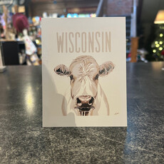 Kinden Shop Wisconsin Cow Postcard