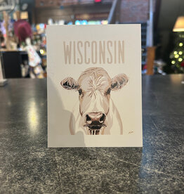 Kinden Shop Wisconsin Cow Postcard